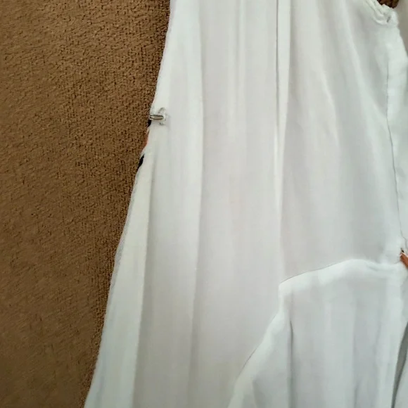 H&M Ivory Maxi Dress with Tan Stripes size 6 - Picture 8 of 16